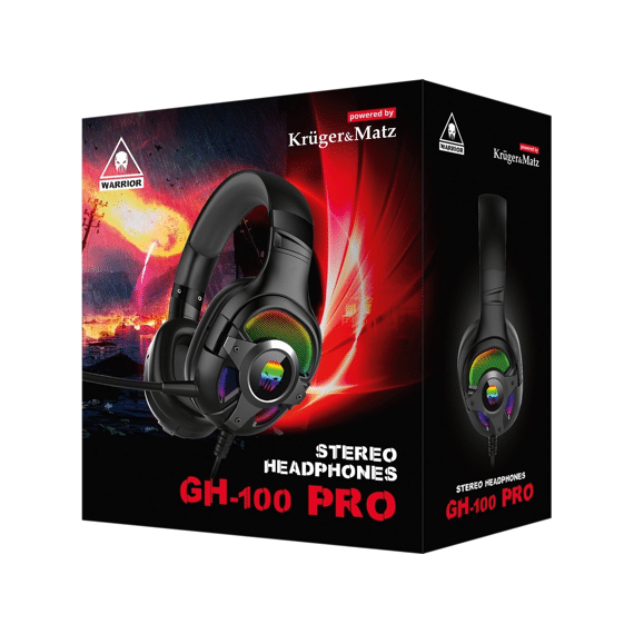 Kruger & Matz Warrior Gh-100 Pro Gaming Hoofdtelefoon Zwart