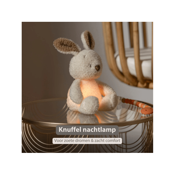 Nattou Mini Konijn Knuffel Nachtlamp Teddy Vanille