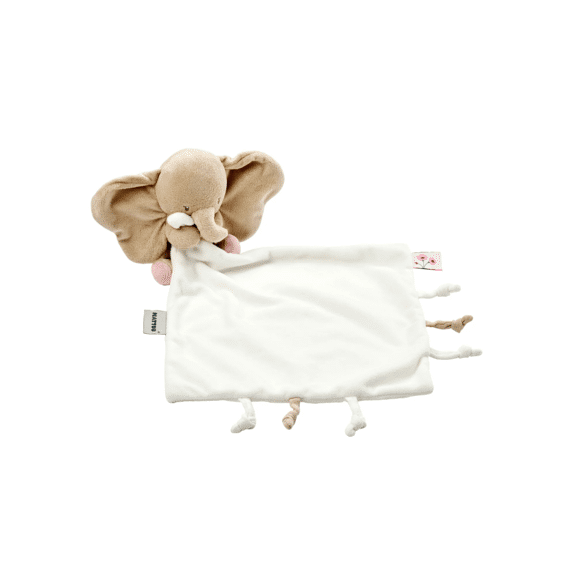 Nattou Fanfan Doudou Knuffel Olifant 27x27 Cm Gebroken Wit