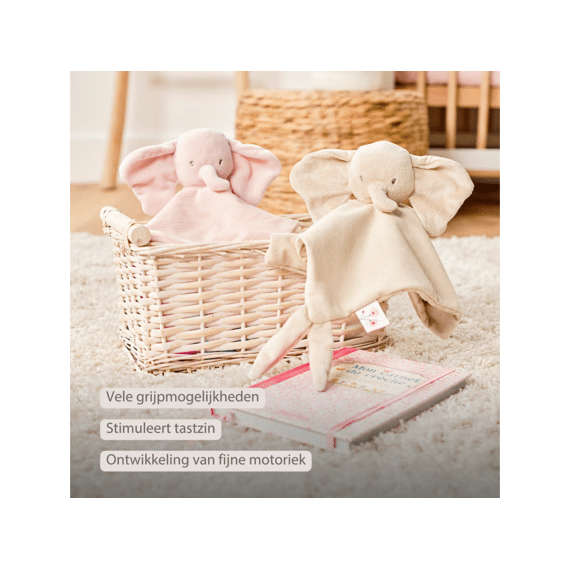 Nattou Fanfan Doudou Olifant Corduroy Zand