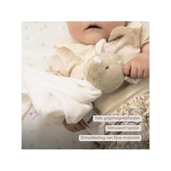 Nattou Fanfan Doudou Velours Hinde Gebroken Wit