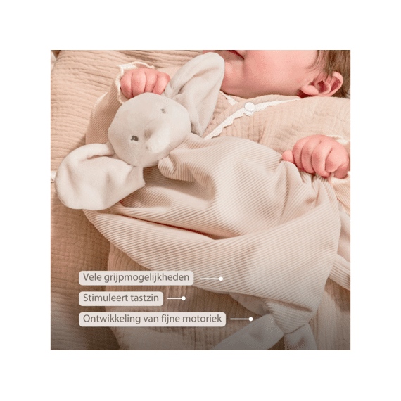 Nattou Fanfan Maxi-doudou Olifant Corduroy Zand