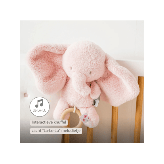 Nattou Fanfan Muziektrekker Olifant Roze
