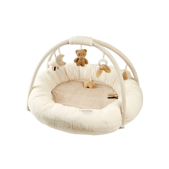 Nattou Teddy Poef Ecru Met Bogen