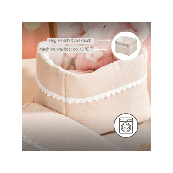 Nattou Fanfan Verzorgingsmand Swaddle Zand 20x20 Cm