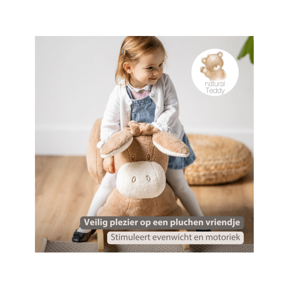Nattou Teddy Teddy Schommelpaard Ezel Beige