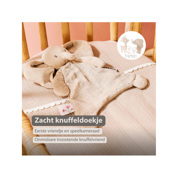 Nattou Fanfan Mini Doudou Olifant Zand