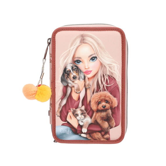 Topmodel 3-vaks Etui Gevuld Fur Ever Friends