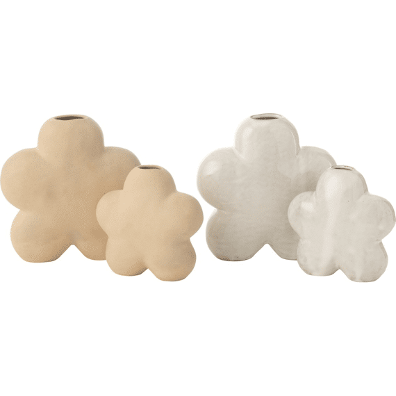 Vaas Bloem Porselein L 16,5x6,5x17cm Assortiment