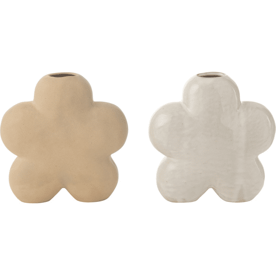 Vaas Bloem Porselein L 16,5x6,5x17cm Assortiment