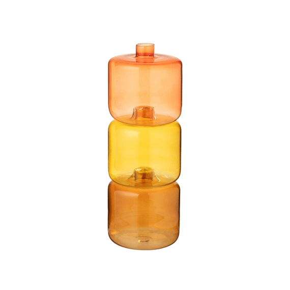 Vaas Rond Glas L 12x12x33cm 3ass.