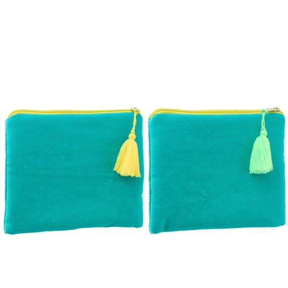J-Line Tasje State Of Mind Gestreept Katoen 19x3x16cm Assortiment
