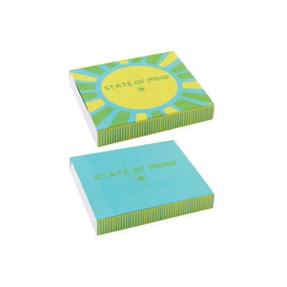 J-Line Tasje State Of Mind Gestreept Katoen 19x3x16cm Assortiment