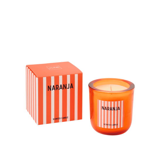 Geurkaars Naranja Was Oranje S 8x8x8,5cm