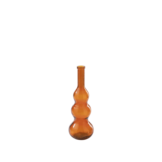 Vloervaas  Glas Donkeroranje 26,5x26,5x75cm