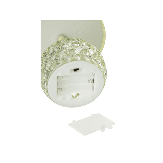 J-Line Lamp Led Champignon Ijzer/glas Lichtgroen 13,5x13,5x15,7cm