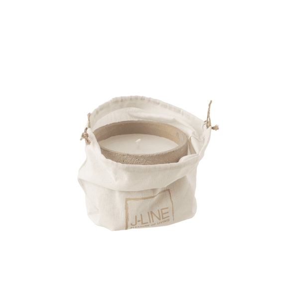 J-Line Buitenkaars 16h Rond Paraf Beige S 14x14x11cm
