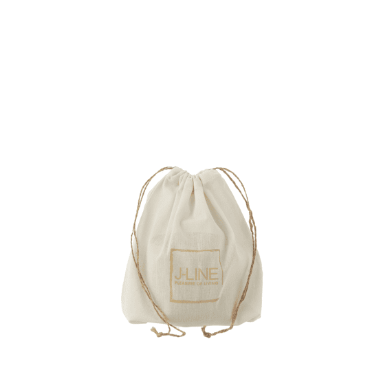 J-Line Buitenkaars 16h Rond Paraf Beige S 14x14x11cm