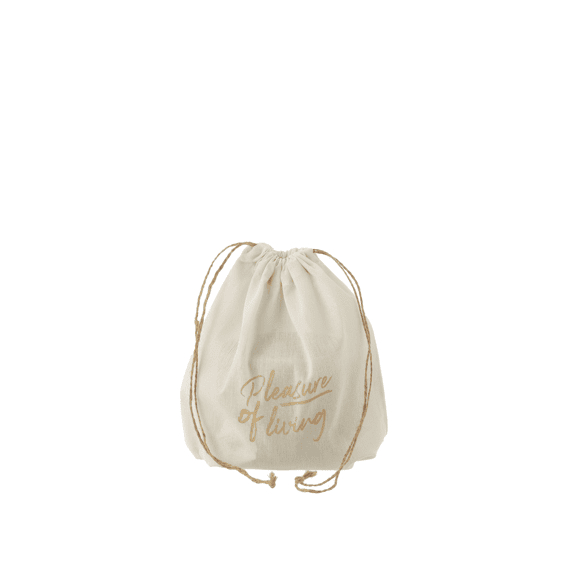 J-Line Buitenkaars 16h Rond Paraf Beige S 14x14x11cm