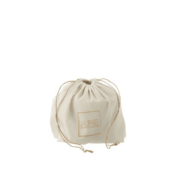 J-Line Buitenkaars 31h Rond Paraf Beige M 18x18x13,5cm