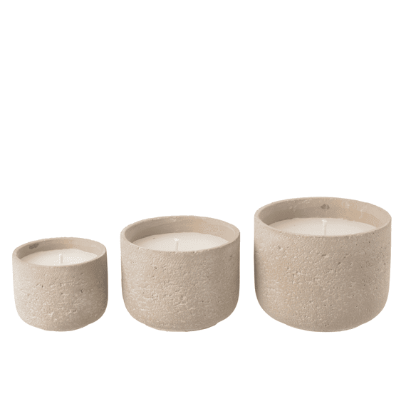 J-Line Buitenkaars 47h Rond Paraf Beige L 20,5x20,5x16cm