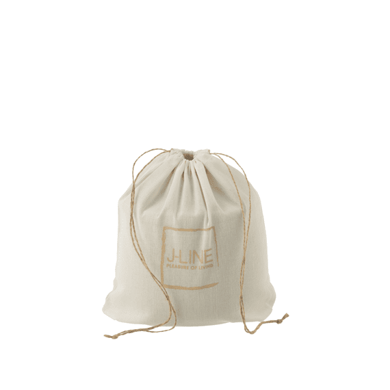 J-Line Buitenkaars 47h Rond Paraf Beige L 20,5x20,5x16cm