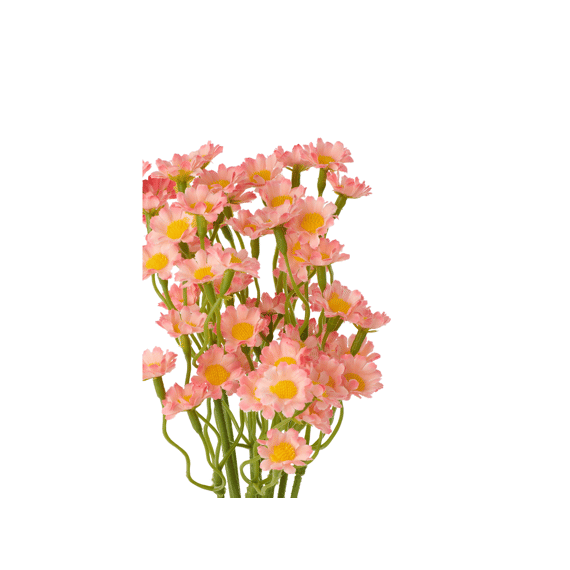 J-Line Gypsophila Stof Wit/roze 26x11x5cm 2 Assortiment