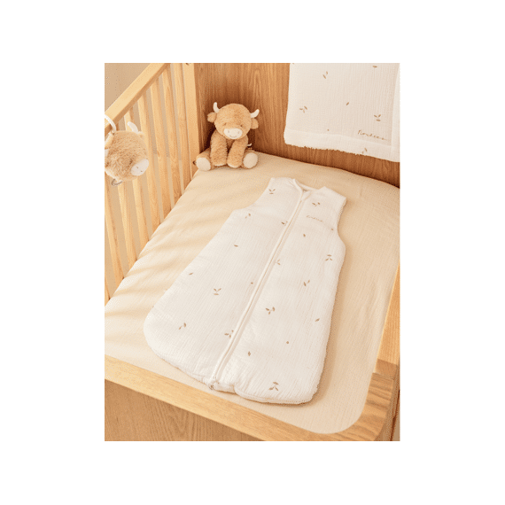 Noukies Fluffy, Orso En Lily  Slaapzak 50cm, Embroidered Tetra White