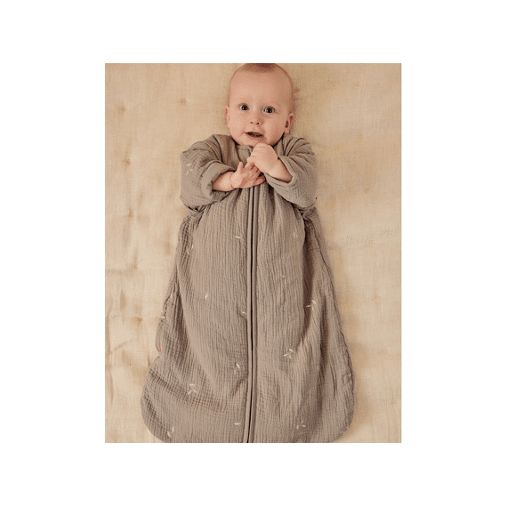 Noukies Fluffy, Orso En Lily Slaapzak 100cm Afneembare Mouwen Embroidered Tetra Kaki