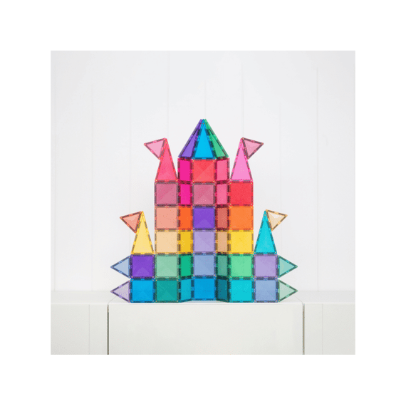 Connetix Magnetic Tiles Glitter Castle Pack 48 Stuks