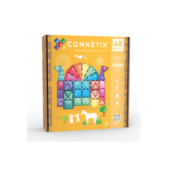 Connetix Magnetic Tiles Glitter Castle Pack 48 Stuks