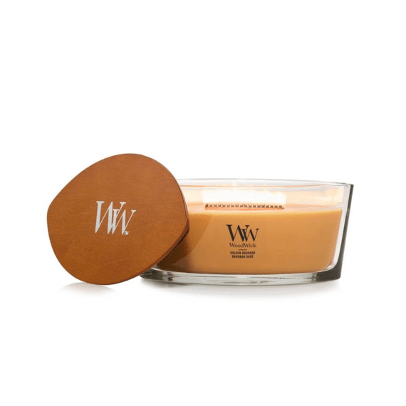 Woodwick Kaars Ellipse Golden Bourbon