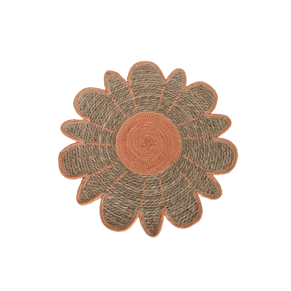 Placemat Flower D38cm Orange