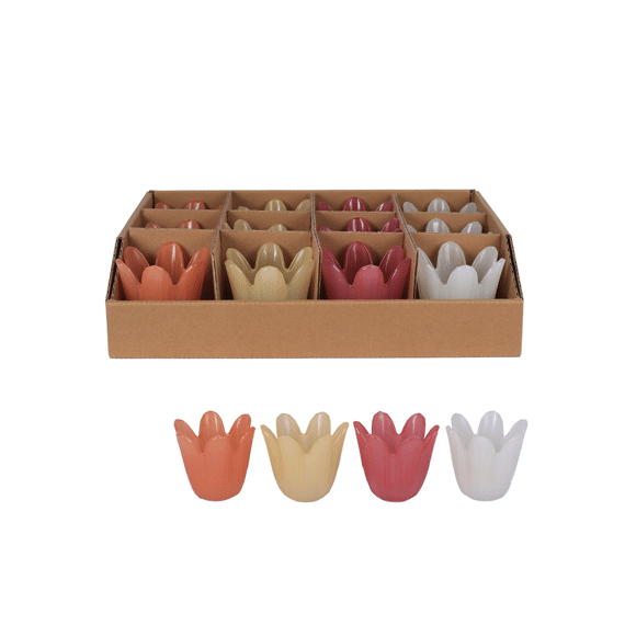 Tealight Holder H9cm 4 assortiment
