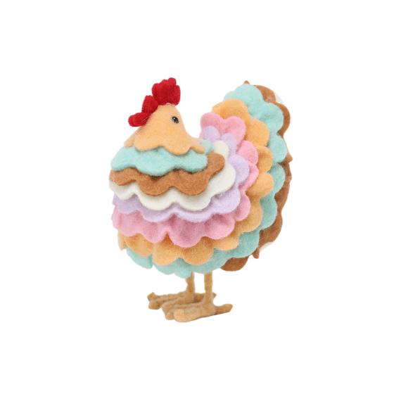 Deco Chicken H18cm Multicolour