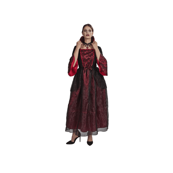 Kostuum Heks Zwart/rood Maat 42