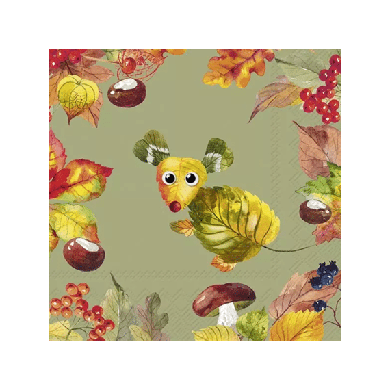 Ihr 10813 Shades Of Fall Cocktailservet Green