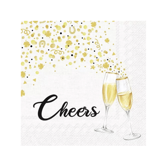 Ihr 10294 Cheers To You Cocktailservet Gold