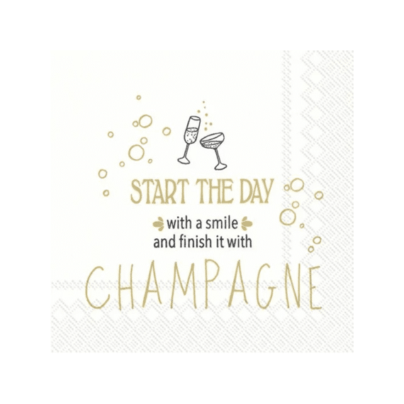 Ihr 7835 Start The Day With A Smile Cocktailservet Gold