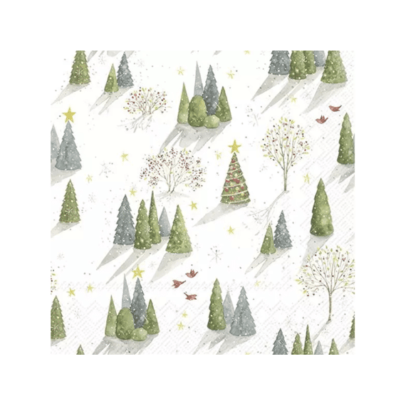 Ihr 10512 Decorated Tree Lunchservet Mix