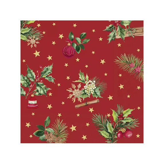 Ihr 10961 Christmas Elements Lunchservet Red