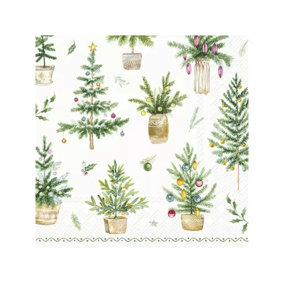 Ihr 10866 Festive Holidays Lunchservet Green