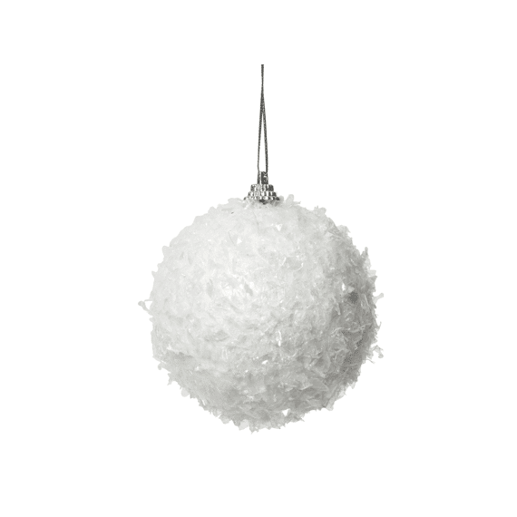 Decoris Kerstbal Winterwit 8cm
