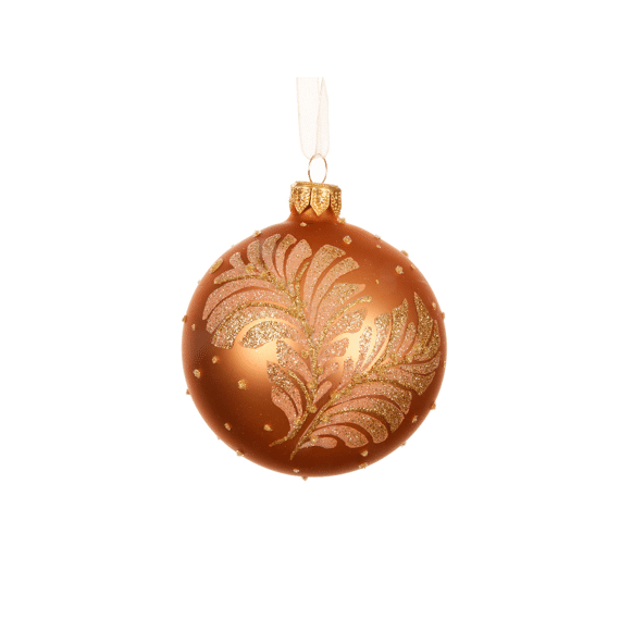 Decoris Kerstbal Glas Brandy 8cm