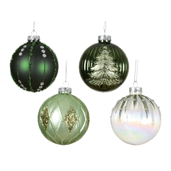 Decoris Kerstbal Glas 8 cm Assortiment Prijs per stuk