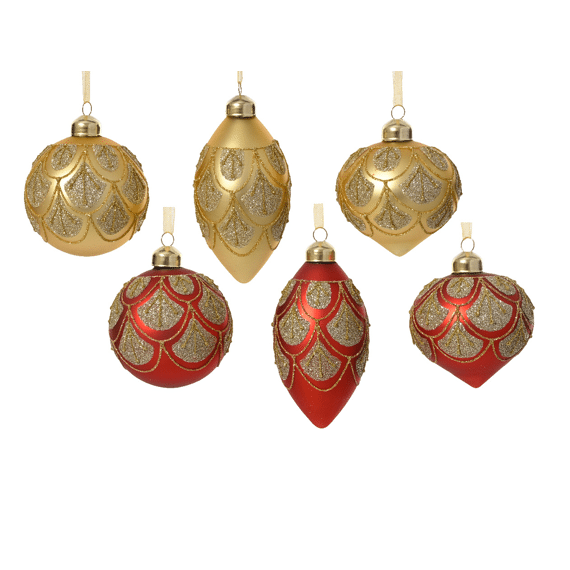 Decoris Kerstbal Glas 8 cm Assortiment Prijs per stuk