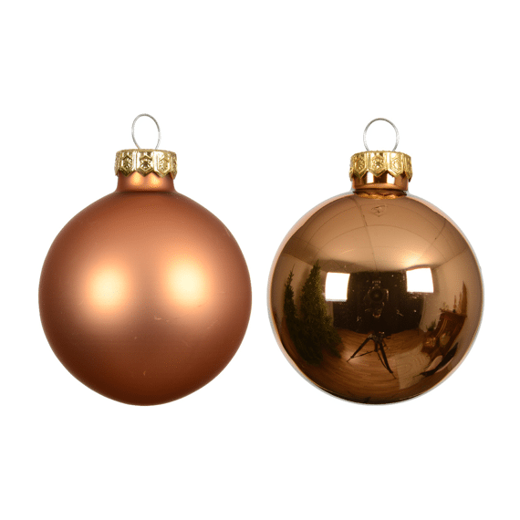 Decoris Kerstballen Set Glas 6 cm Brandy 10 stuks