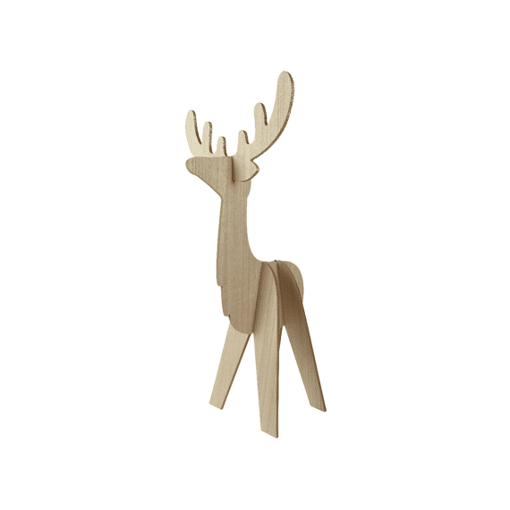 Decoris Rendier Hout 48cm