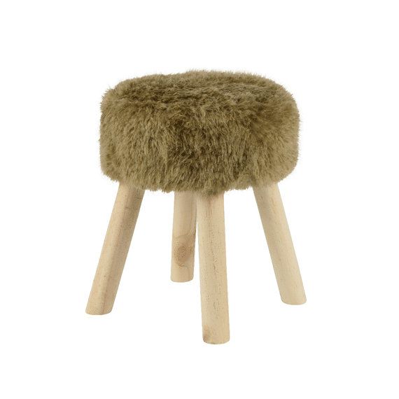 Decoris Kruk Kunstbont Bruin 38cm