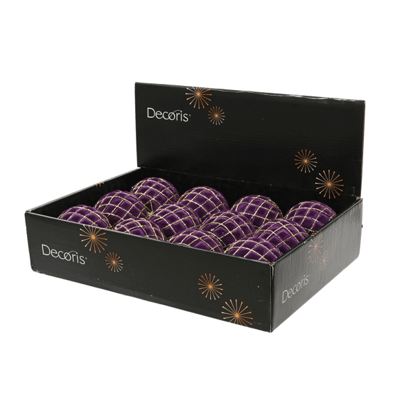 Decoris Kertbal Donkerpaars 8cm